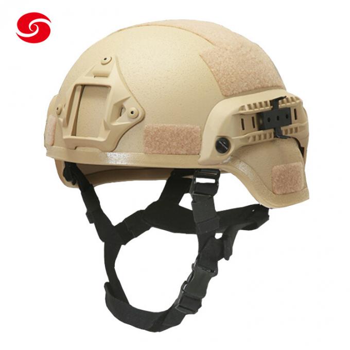 カーキ色私達Nij IiiaのPEのAramidの軍隊の弾丸の証拠のヘルメット/警察の軍の戦術的なMichの防弾ヘルメット