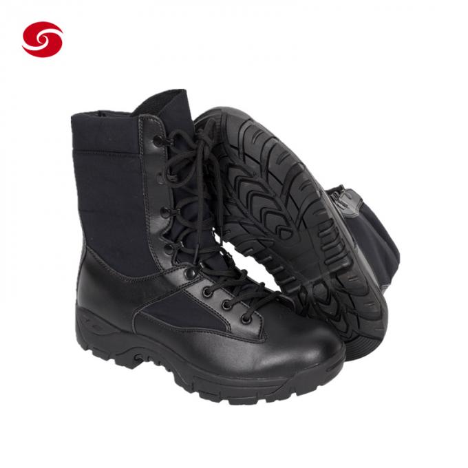黒く戦術的なBoots/Army Boots/Combat Boots/Menの靴Boots/Soliderのブーツの革Boots/Policeブーツ