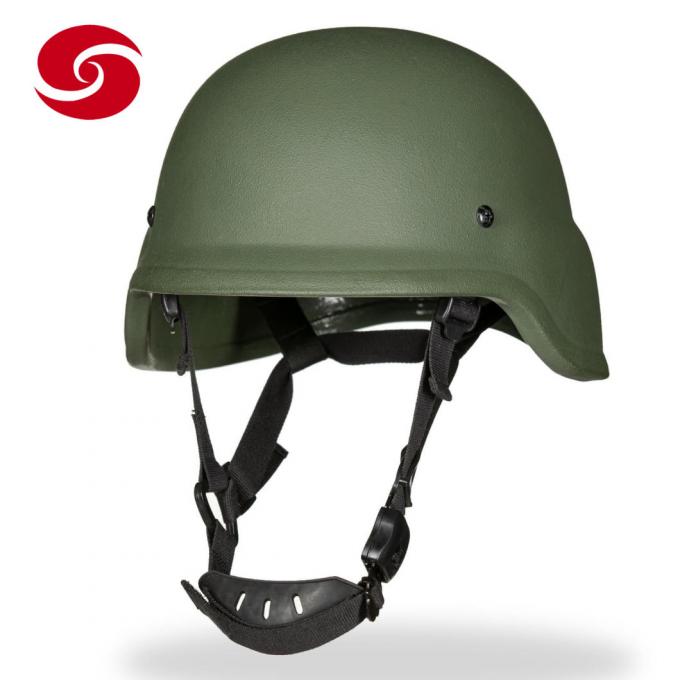 AramidのPEの軍のPagstの緑の防弾ヘルメット