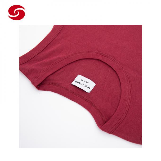 カスタマイズされた赤い綿の円形の首の軍の軍隊のTシャツのベスト