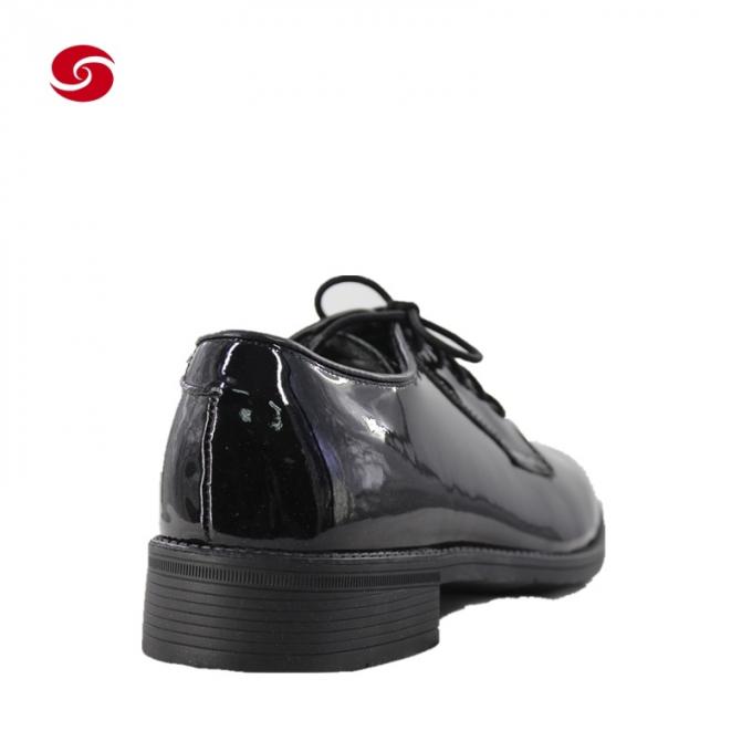 Militaryのための黒いHot Sale High Gloss Leather Officer Shoes